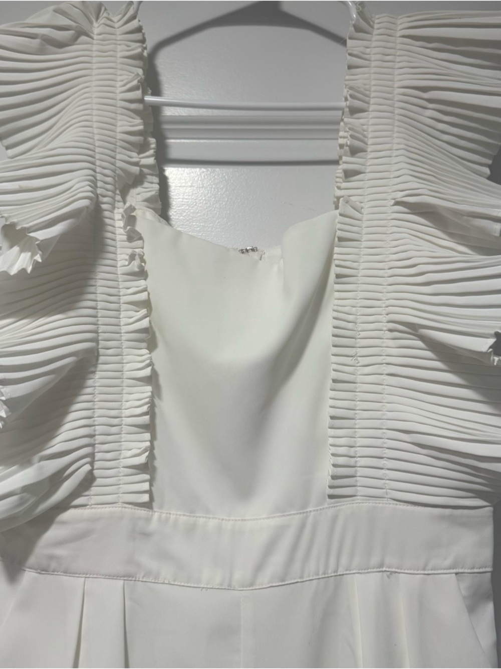 Lena Ivory Ruffle-Trim Romper - Picture 6 of 13